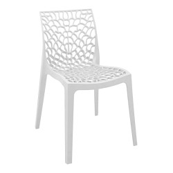 Καρέκλα στοιβαζόμενη Hush  pp σε λευκή απόχρωση 50x57x81εκ