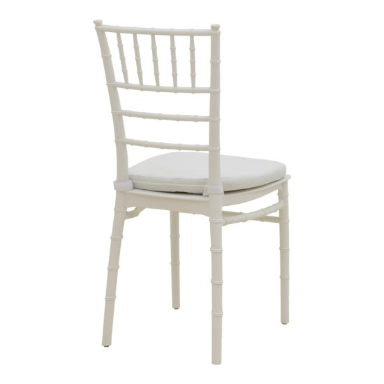 Καρέκλα Tiffany με μαξιλάρι pp σε λευκή απόχρωση 40x40x88εκ Καρέκλα Tiffany με μαξιλάρι pp σε λευκή απόχρωση 40x40x88εκ