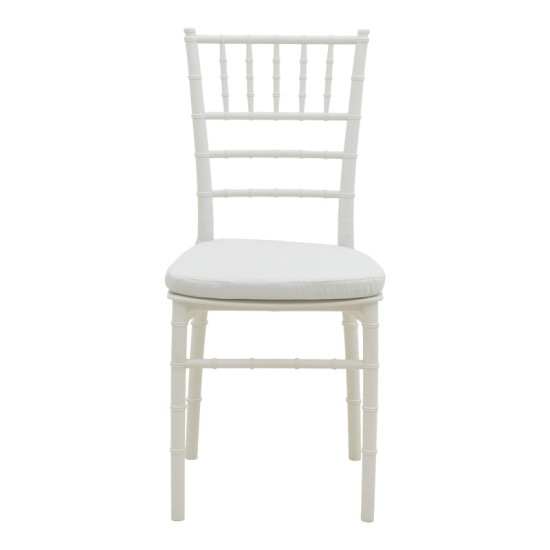 Καρέκλα Tiffany με μαξιλάρι pp σε λευκή απόχρωση 40x40x88εκ Καρέκλα Tiffany με μαξιλάρι pp σε λευκή απόχρωση 40x40x88εκ