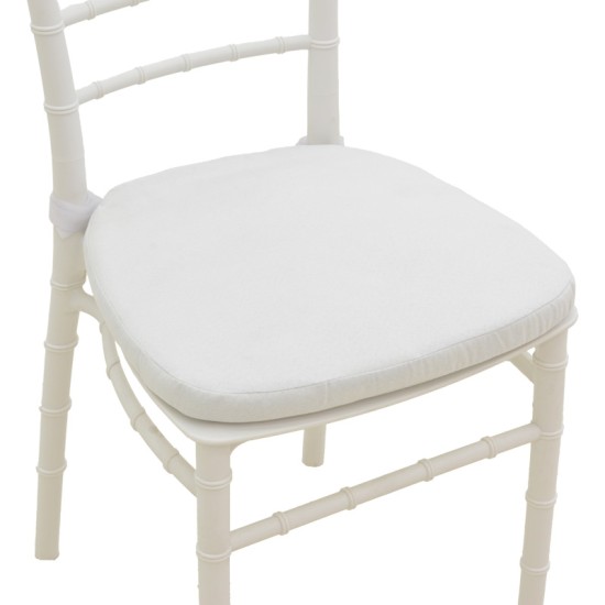 Καρέκλα Tiffany με μαξιλάρι pp σε λευκή απόχρωση 40x40x88εκ Καρέκλα Tiffany με μαξιλάρι pp σε λευκή απόχρωση 40x40x88εκ