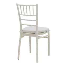 Καρέκλα Tiffany I  με μαξιλάρι pp σε λευκή απόχρωση 39.5x46.5x87εκ