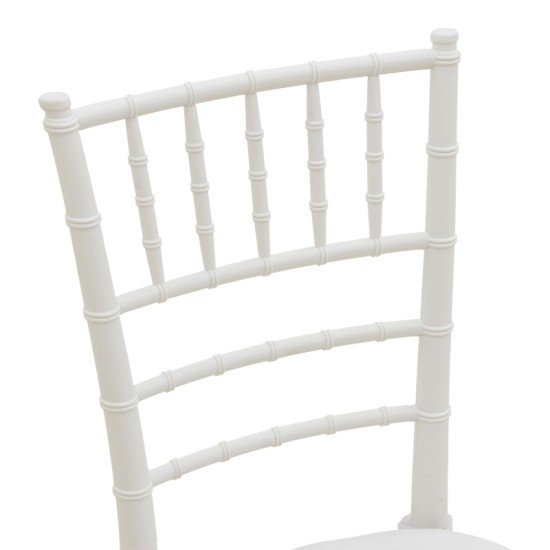 Καρέκλα Tiffany I  με μαξιλάρι pp σε λευκή απόχρωση 39.5x46.5x87εκ