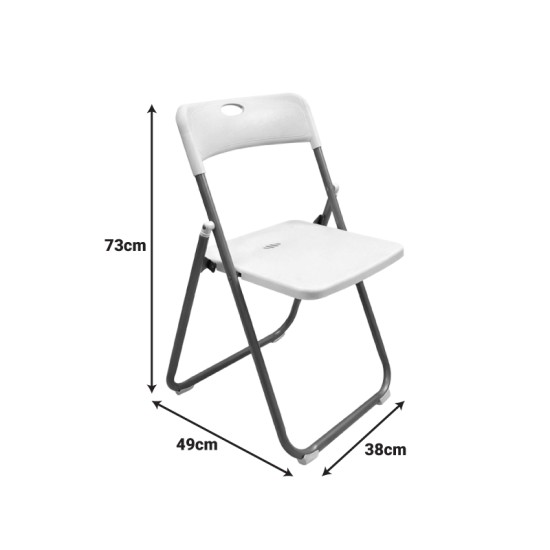 Καρέκλα catering-συνεδρίου πτυσσόμενη Edison  μαύρο 38x49x73εκ