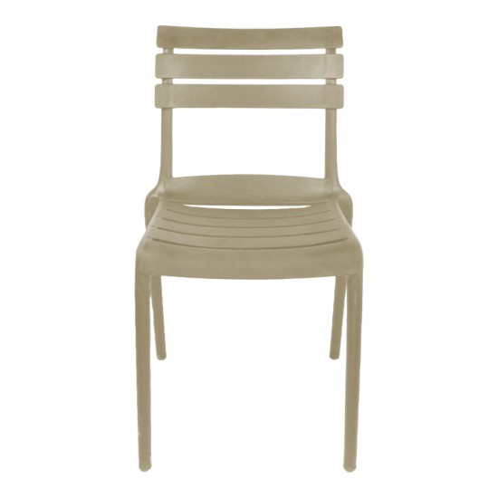 Καρέκλα Almea  στοιβαζόμενη pp cappuccino 42.5x55.5x82εκ