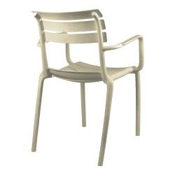 Πολυθρόνα Almea  στοιβαζόμενη pp cappuccino 58x56x82εκ