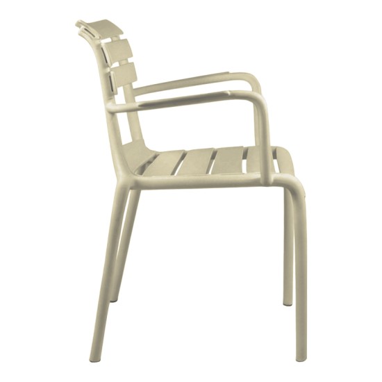Πολυθρόνα Almea  στοιβαζόμενη pp cappuccino 58x56x82εκ