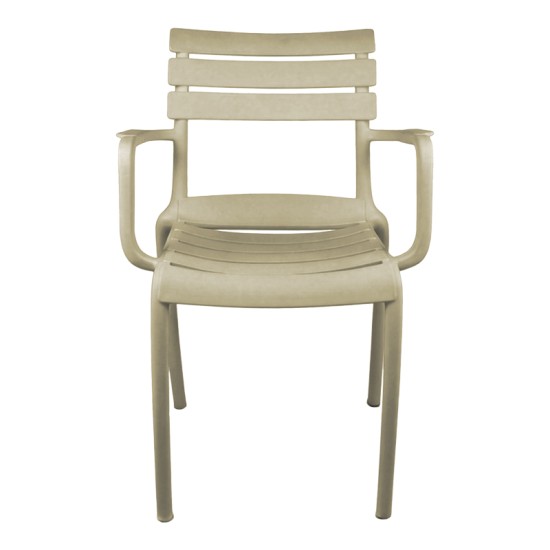 Πολυθρόνα Almea  στοιβαζόμενη pp cappuccino 58x56x82εκ