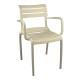 Πολυθρόνα Almea  στοιβαζόμενη pp cappuccino 58x56x82εκ