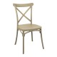 Καρέκλα Crossie  στοιβαζόμενη pp cappuccino 43x53x88εκ