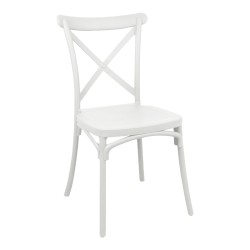 Καρέκλα Crossie  στοιβαζόμενη pp λευκό 43x53x88εκ