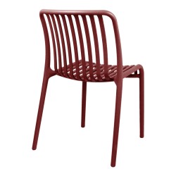 Καρέκλα Zoi  στοιβαζόμενη terracotta PP 42x58x79εκ