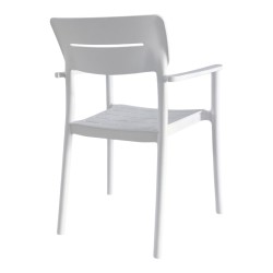Πολυθρόνα Pilma  λευκό PP 57x54x82εκ
