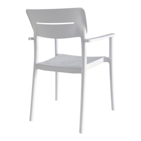 Πολυθρόνα Pilma  λευκό PP 57x54x82εκ