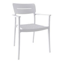 Πολυθρόνα Pilma  λευκό PP 57x54x82εκ