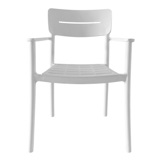 Πολυθρόνα Pilma  λευκό PP 57x54x82εκ