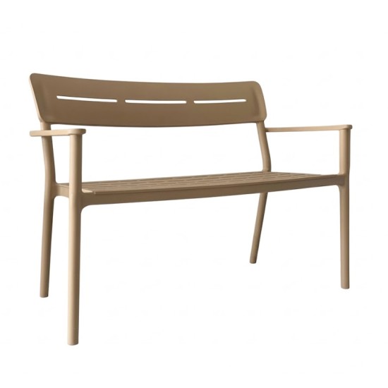 Παγκάκι διθέσιο Cadrin  cappuccino PP 117x60x83εκ