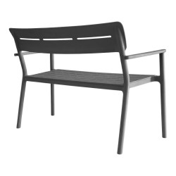 Παγκάκι διθέσιο Cadrin  ανθρακί PP 117x60x83εκ