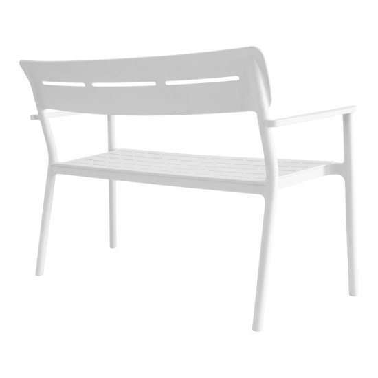 Παγκάκι διθέσιο Cadrin  λευκό PP 117x60x83εκ