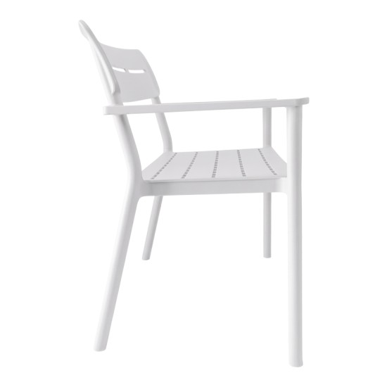 Παγκάκι διθέσιο Cadrin  λευκό PP 117x60x83εκ