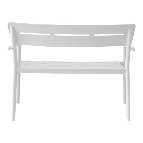 Παγκάκι διθέσιο Cadrin  λευκό PP 117x60x83εκ