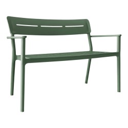 Παγκάκι διθέσιο Cadrin  σκούρο πράσινο PP 117x60x83εκ