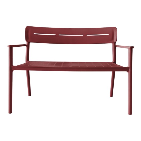 Παγκάκι διθέσιο Cadrin  μπορντό PP 117x60x83εκ