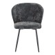 Καρέκλα Karg  γκρι ύφασμα-πόδι μαύρο μέταλλο 57x62x80εκ