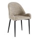 Καρέκλα Finda  μπεζ ύφασμα με πόδι μεταλλικό μαύρο 59x58x86.5εκ