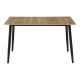 Τραπέζι Loza  sonoma MDF με μαύρο μεταλλικό πόδι 120x70x73εκ