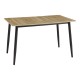 Τραπέζι Loza  sonoma MDF με μαύρο μεταλλικό πόδι 120x70x73εκ