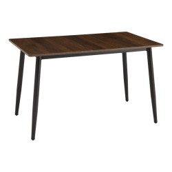 Τραπέζι Loza  καρυδί MDF με μαύρο μεταλλικό πόδι 120x70x73εκ
