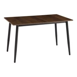 Τραπέζι Loza  καρυδί MDF με μαύρο μεταλλικό πόδι 120x70x73εκ