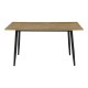 Τραπέζι Loza  sonoma MDF με μαύρο μεταλλικό πόδι 140x80x73εκ