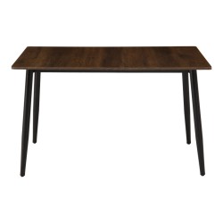 Τραπέζι Loza  καρυδί MDF με μαύρο μεταλλικό πόδι 140x80x73εκ