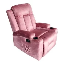 Πολυθρόνα relax Gessel  βελούδο σάπιο μήλο 80x90x98εκ