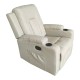 Πολυθρόνα relax με μηχανισμό massage Gessel  μπεζ ύφασμα 80x90x98εκ