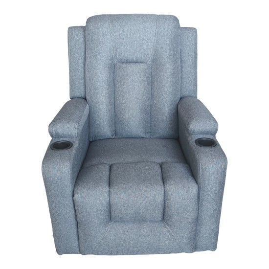 Πολυθρόνα relax με μηχανισμό massage Gessel  ανθρακί ύφασμα 80x90x98εκ