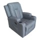 Πολυθρόνα relax με μηχανισμό massage Gessel  ανθρακί ύφασμα 80x90x98εκ