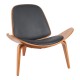 Πολυθρόνα Vilma PU μαύρο- plywood καρυδί 90x76.5x74.5εκ Πολυθρόνα Vilma PU μαύρο- plywood καρυδί 90x76.5x74.5εκ