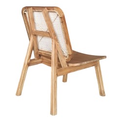 Καρέκλα Viborg  φυσικό teak ξύλο-φυσικό rattan 60x75x87εκ