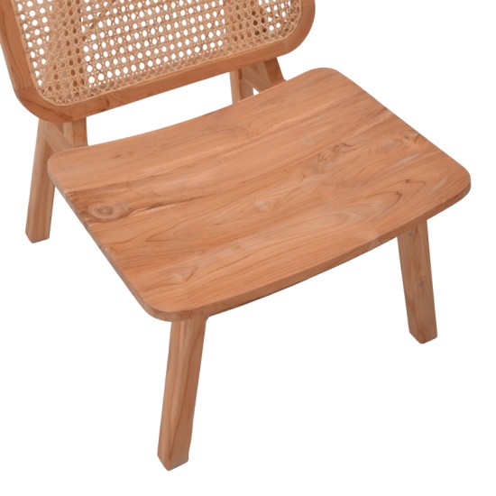Πολυθρόνα Viborg  φυσικό teak ξύλο-φυσικό rattan 60x75x87εκ Πολυθρόνα Viborg  φυσικό teak ξύλο-φυσικό rattan 60x75x87εκ