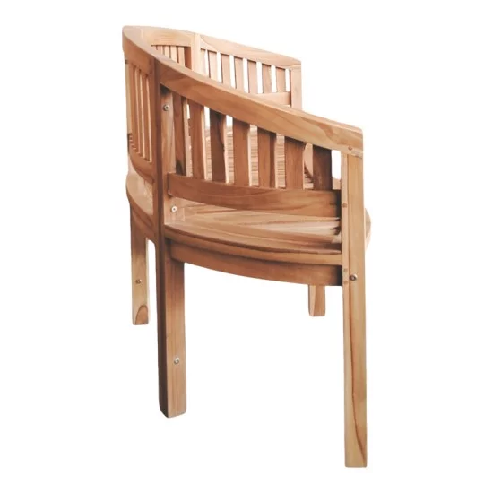 Καναπές τριθέσιος Coren  φυσικό teak ξύλο 150x61x87εκ
