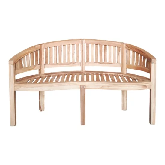 Καναπές τριθέσιος Coren  φυσικό teak ξύλο 150x61x87εκ