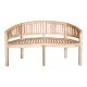 Καναπές τριθέσιος Coren  φυσικό teak ξύλο 150x61x87εκ