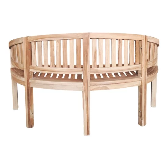 Καναπές τριθέσιος Coren  φυσικό teak ξύλο 150x61x87εκ