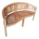 Καναπές τριθέσιος Coren  φυσικό teak ξύλο 150x61x87εκ