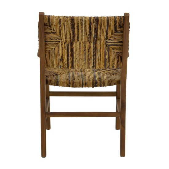 Πολυθρόνα Refane  φυσικό teak ξύλο-banana σχοινί 55x60x85εκ