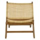 Καρέκλα Jerenze  φυσικό teak ξύλο-rattan 65x78x68εκ