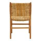Καρέκλα Refane  σκελετός teak ξύλο με ψάθα σε φυσική απόχρωση 50x58x85εκ