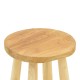 Σκαμπό μπαρ Nusiwo  teak ξύλο σε φυσική απόχρωση Φ35x70εκ